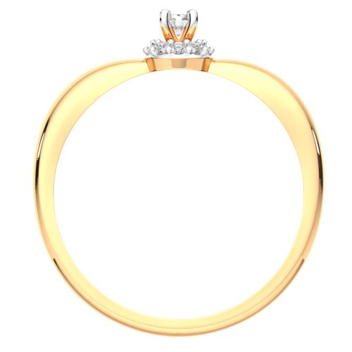 Кольцо из комбинированного золота с бриллиантом 2D00195.14K.B.ZZ фото 3