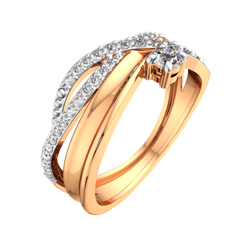 Кольцо из розового золота с фианитом 2101036.9K.R фото 2