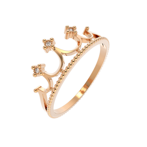 Кольцо из розового золота с бриллиантом 2D0062-9K