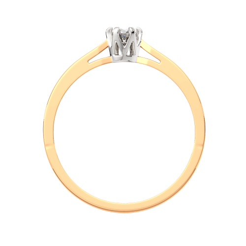 Кольцо помолвочное из комбинированного золота с бриллиантом 2D00236.14K.B.ZZ фото 4
