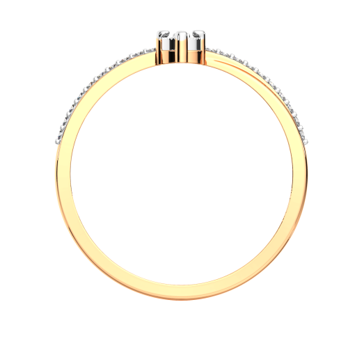 Кольцо из комбинированного золота с бриллиантом 2D00245.14K.B фото 4