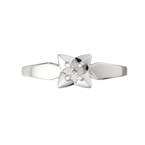 Кольцо из серебра с бриллиантом 02D0113 фото 3
