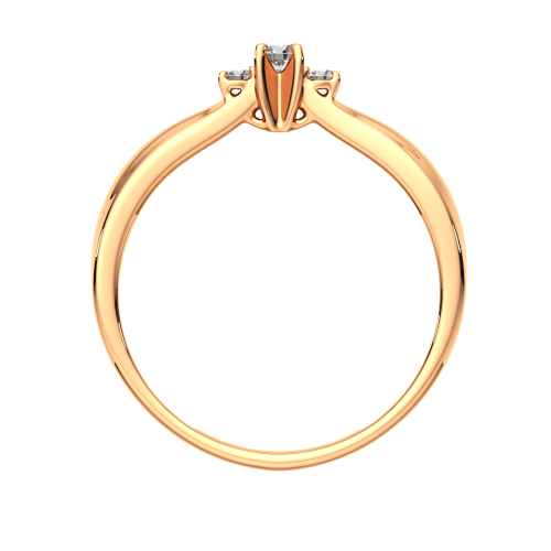 Кольцо из розового золота с бриллиантом 2D00144.14K.R фото 4