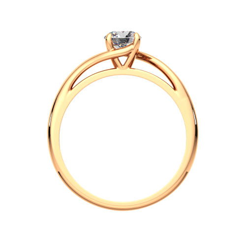 Кольцо помолвочное из розового золота с фианитом 210853.9K.R фото 4