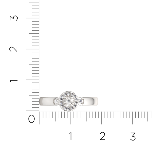 Кольцо из белого золота с бриллиантом 2D00487.14K.W фото 6