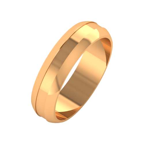 Кольцо обручальное из розового золота 145020