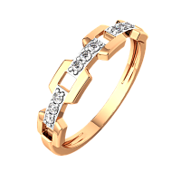 Кольцо из розового золота с фианитом 2101206.14K.R