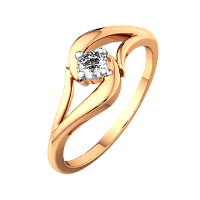 Кольцо из розового золота с фианитом 2101164.9K.R