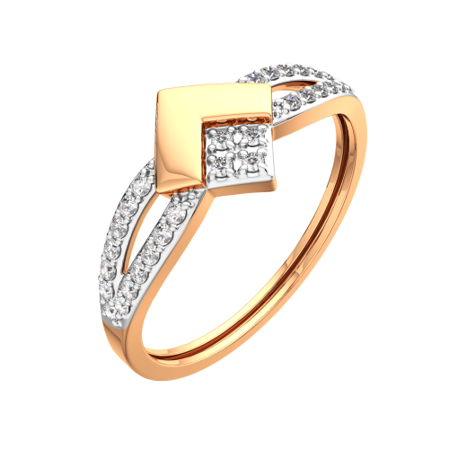 Кольцо из розового золота с фианитом 2101581.14K.R фото 2