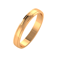 Кольцо обручальное из розового золота 143042