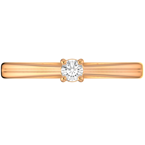 Кольцо помолвочное из розового золота с фианитом 210824.9K.R фото 3