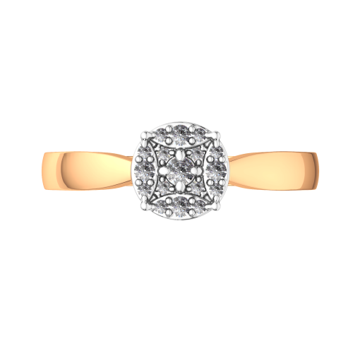 Кольцо из розового золота с бриллиантом 2D00340.14K.R фото 3