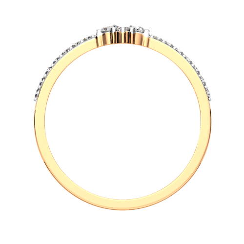 Кольцо из розового золота с фианитом 2101233.14K.R фото 4