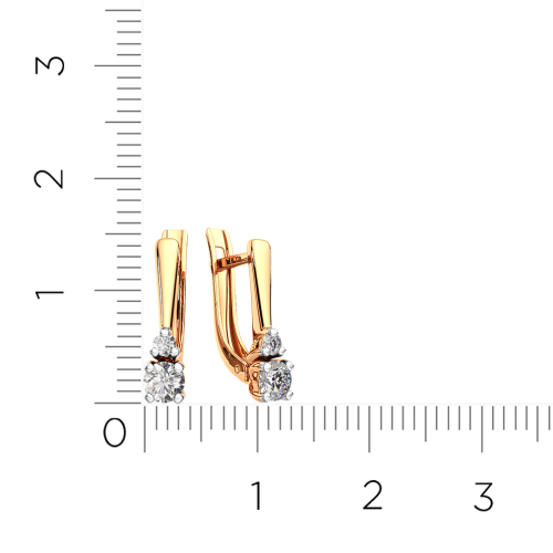 Серьги из розового золота с фианитами 3101104.14K.R.ZZ фото 3