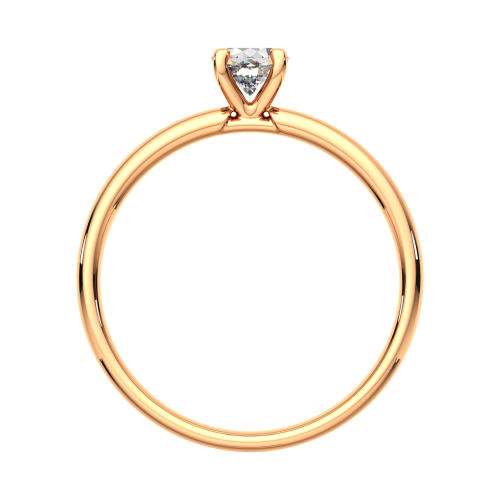 Кольцо помолвочное из розового золота с фианитом 210777.14K.R фото 4