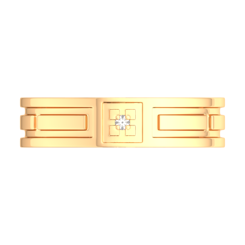 Кольцо обручальное из розового золота с бриллиантом 1D50104.14K.R фото 3