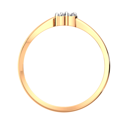 Кольцо из розового золота с фианитом 2101136.14K.R фото 4