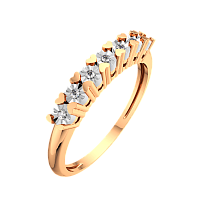 Кольцо из комбинированного золота с бриллиантом 2D00200.14K.B