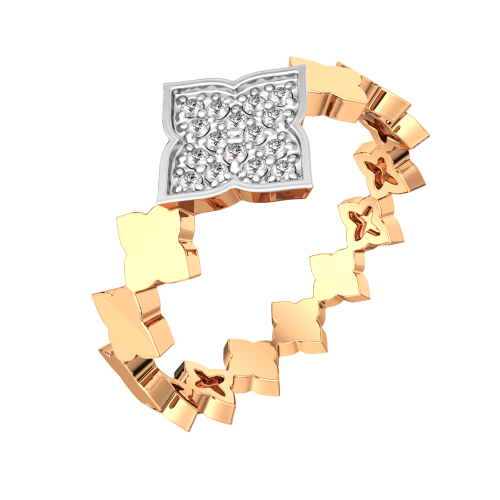 Кольцо из розового золота с бриллиантом 2D00336.14K.R фото 2