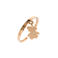 Кольцо из розового золота с бриллиантом 2D0066-9K