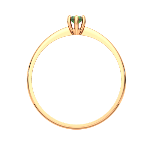 Кольцо из розового золота с изумрудом 2P2002.14K.R фото 4