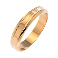 Кольцо обручальное из розового золота 1440116.14K.R