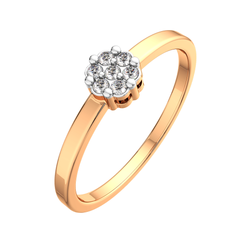 Кольцо из розового золота с бриллиантом 2D00101.14K.R