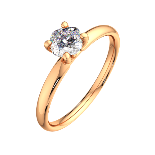 Кольцо помолвочное из розового золота с фианитом 210777.14K.R