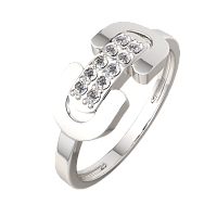 Кольцо из серебра с фианитом 02101169