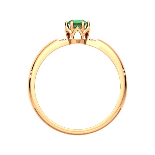 Кольцо из розового золота с бриллиантом 2DL2001.14K.R фото 4