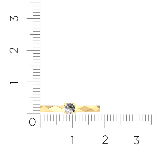 Кольцо помолвочное из желтого золота с бриллиантом 2D00363.18K.Y фото 6
