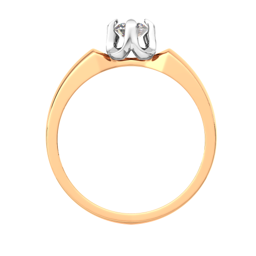 Кольцо помолвочное из комбинированного золота с бриллиантом 2D00271.14K.B.ZZ фото 4