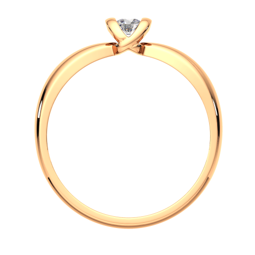 Кольцо помолвочное из розового золота с бриллиантом 2D00218.14K.R фото 4