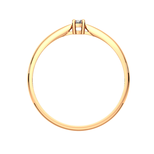 Кольцо помолвочное из розового золота с бриллиантом 2D0080.14K.R фото 4