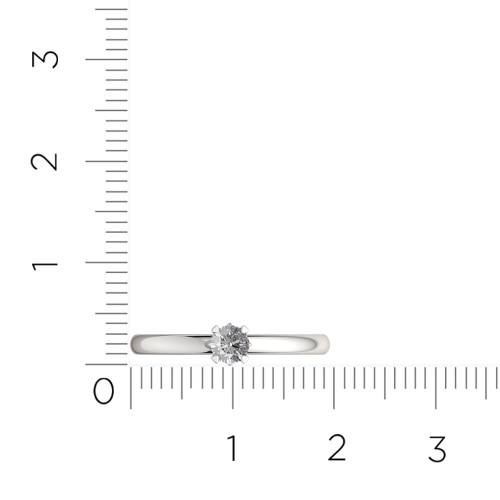 Кольцо помолвочное из белого золота с бриллиантом 2D00125.14K.W фото 5