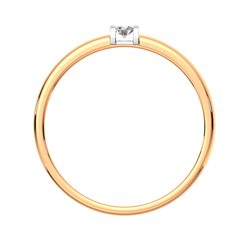 Кольцо помолвочное из розового золота с бриллиантом 2D00104.14K.R фото 4