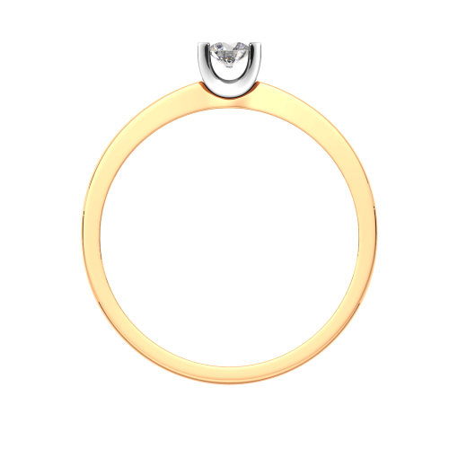Кольцо помолвочное из комбинированного золота с бриллиантом 2D00233.14K.B фото 4