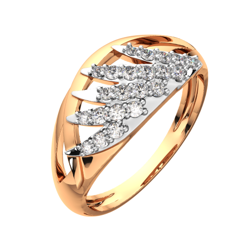 Кольцо из розового золота с фианитом 2101029.14K.R.ZZ фото 2