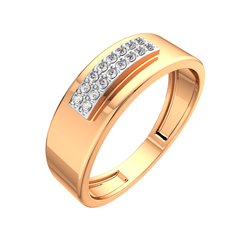 Кольцо из розового золота с бриллиантом 2D00445.14K.R.ZZ фото 2