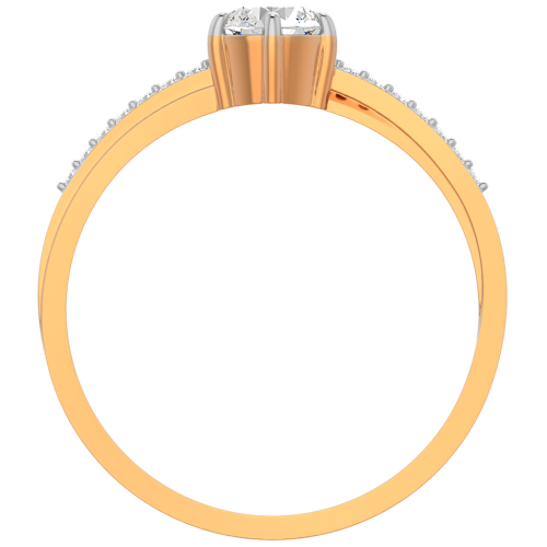 Кольцо из розового золота с фианитом 210515-9K фото 3