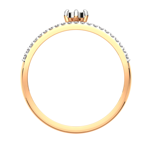 Кольцо из комбинированного золота с бриллиантом 2D00174.14K.B.ZZ фото 4