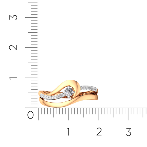 Кольцо из розового золота с фианитом 2101245.14K.R фото 5