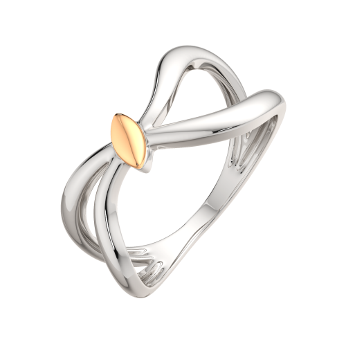 Кольцо из комбинированного серебра 0200301.G14K фото 2