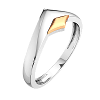 Кольцо из комбинированного серебра 0200089.G14K