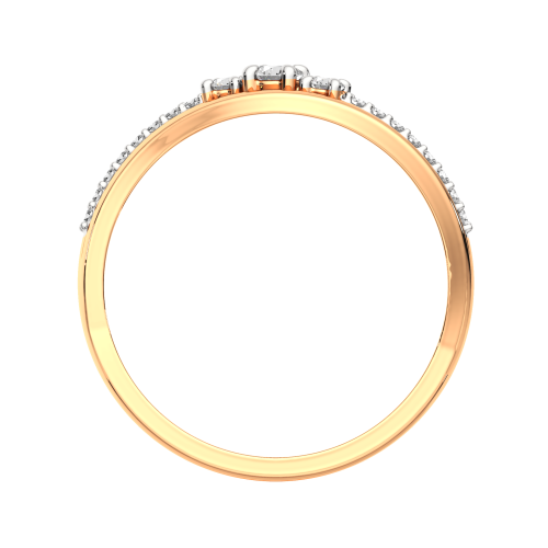 Кольцо из розового золота с фианитом 2101529.14K.R фото 4