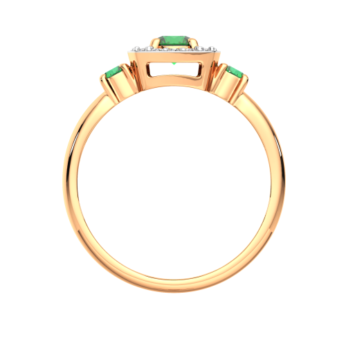 Кольцо из розового золота с изумрудом 2D20164.14K.R фото 4