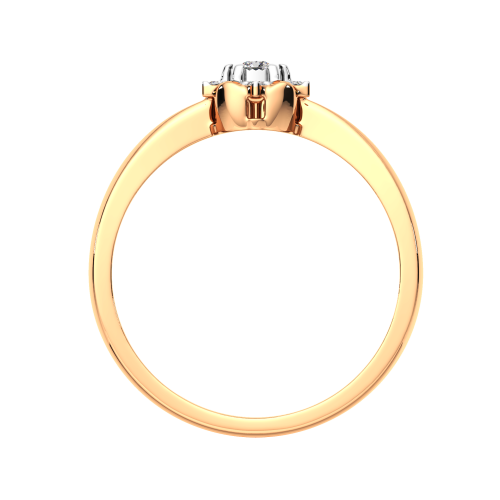 Кольцо из комбинированного золота с бриллиантом 2D00273.14K.B.ZZ фото 4