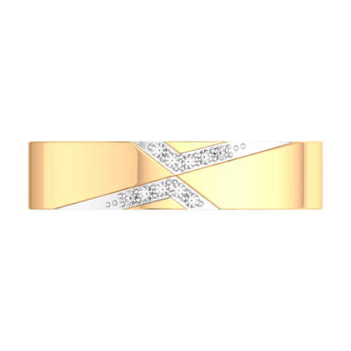 Кольцо обручальное из розового золота с фианитом 1540101.14K.R фото 3