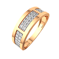 Кольцо из розового золота с бриллиантом 2D00437.14K.R.ZZ