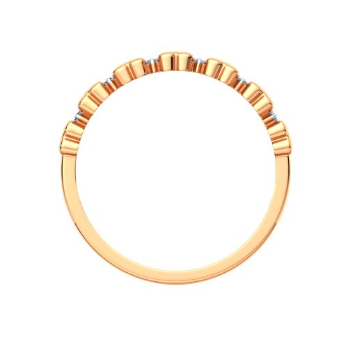 Кольцо из розового золота с фианитом 2101263.14K.R фото 4